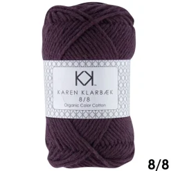 8/8 Aubergine - KK Color Cotton økologisk bomuldsgarn fra Karen Klarbæk