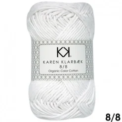 8/8 Bleached White - KK Color Cotton økologisk bomuldsgarn fra Karen Klarbæk