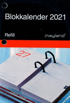 2021 Blokkalender, refill Mayland