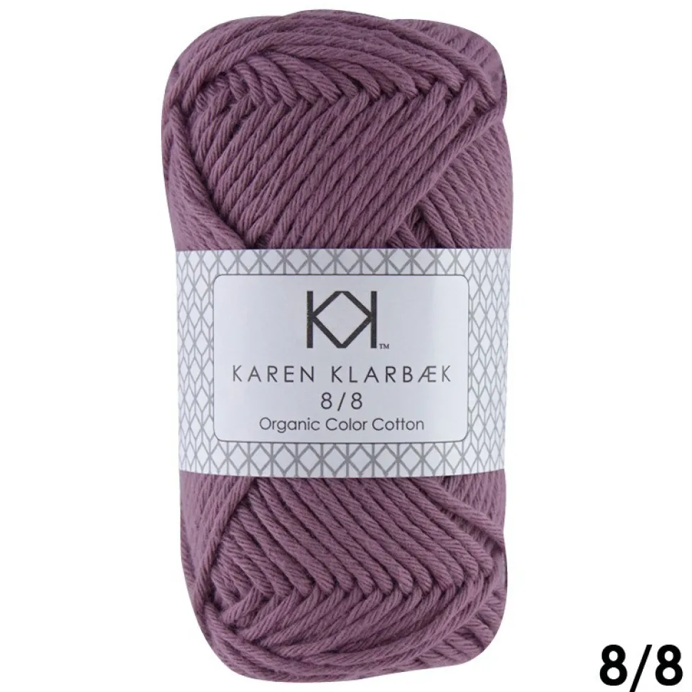 8/8 Blommefarvet - KK Color Cotton økologisk bomuldsgarn fra Karen Klarbæk
