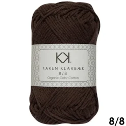 8/8 Chokolade - KK Color Cotton økologisk bomuldsgarn fra Karen Klarbæk