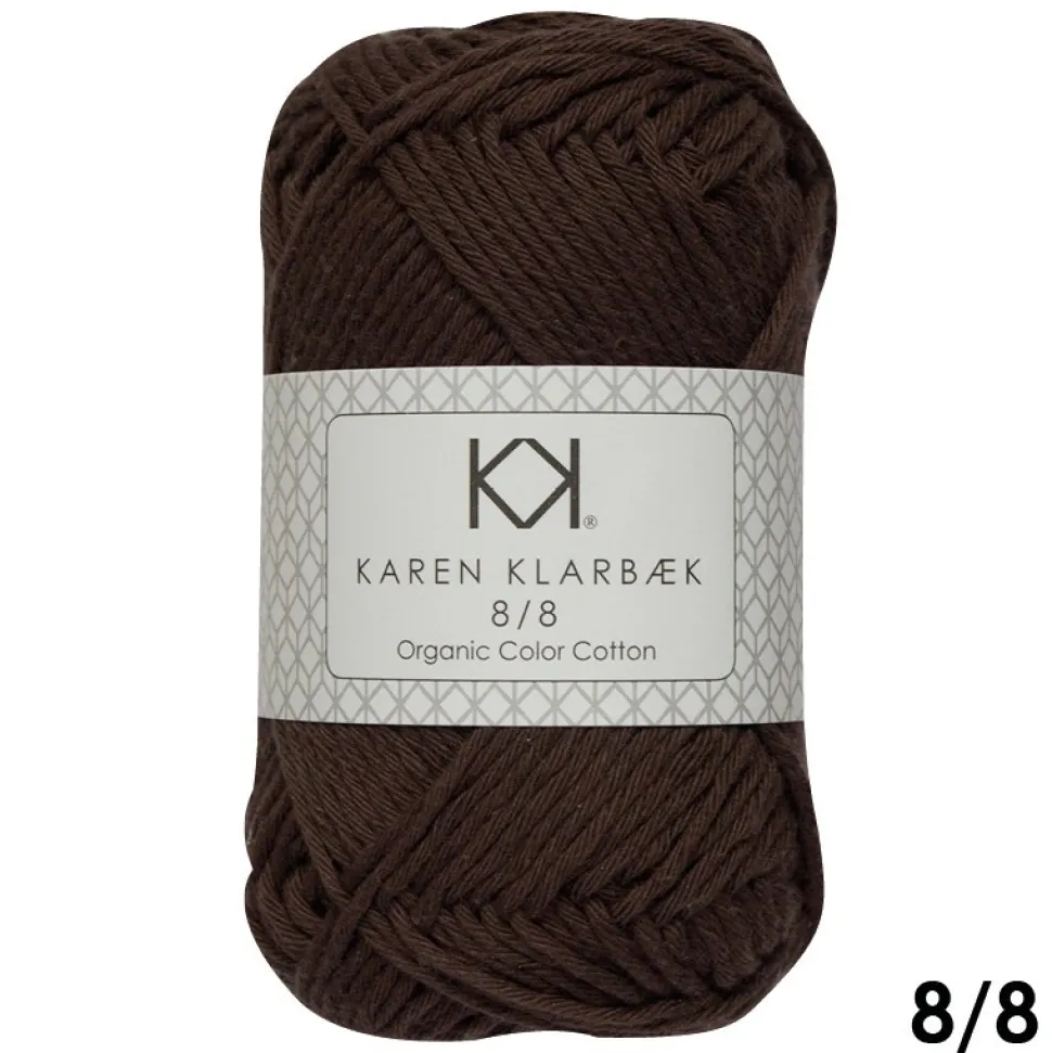 8/8 Chokolade - KK Color Cotton økologisk bomuldsgarn fra Karen Klarbæk