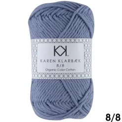8/8 Falmet jeansblå - KK Color Cotton økologisk bomuldsgarn fra Karen Klarbæk