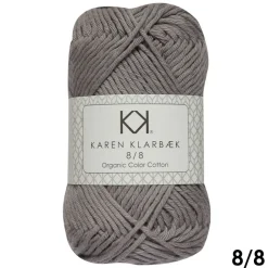 8/8 Frostgrå - KK Color Cotton økologisk bomuldsgarn fra Karen Klarbæk