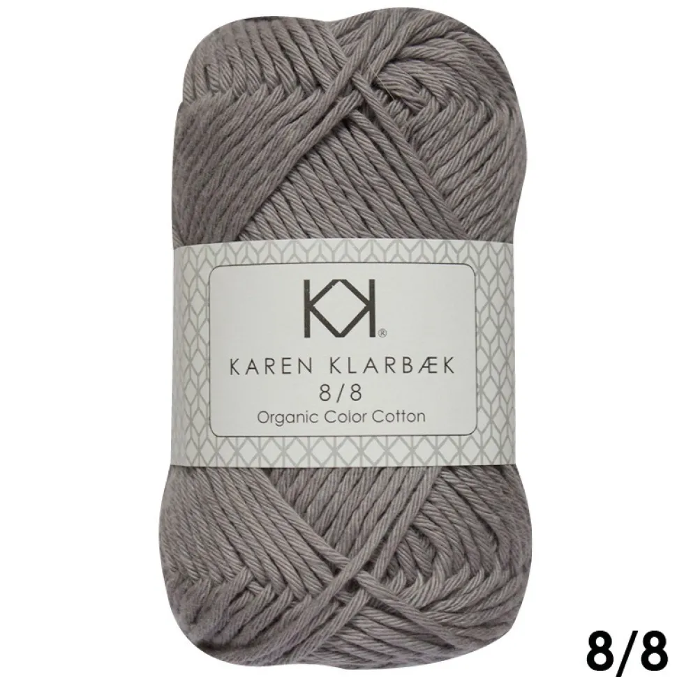 8/8 Frostgrå - KK Color Cotton økologisk bomuldsgarn fra Karen Klarbæk