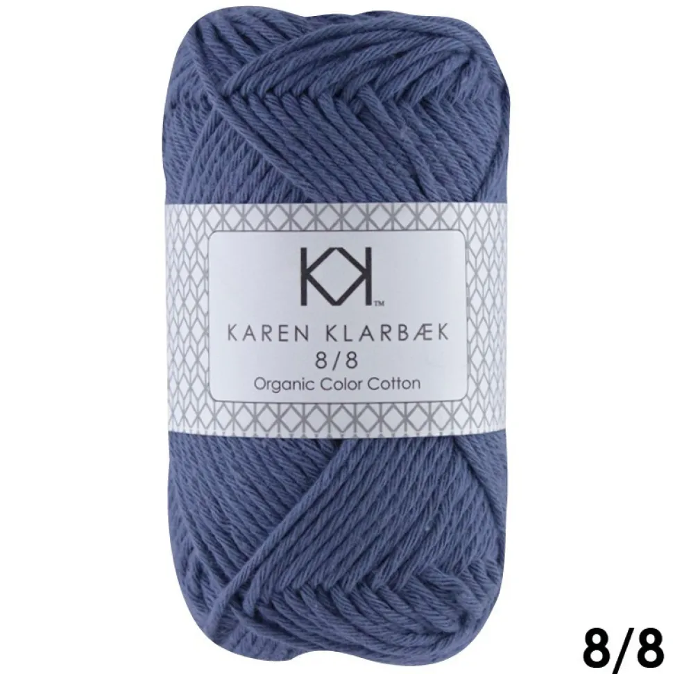8/8 Jeansblå - KK Color Cotton økologisk bomuldsgarn fra Karen Klarbæk