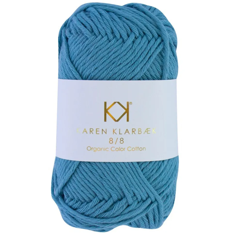 8/8 Medium Petrol Blue - KK Color Cotton økologisk bomuldsgarn fra Karen Klarbæk