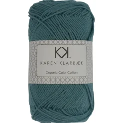 8/4 Mellem Petrol Blå - KK Color Cotton økologisk bomuldsgarn fra Karen Klarbæk (Garn)
