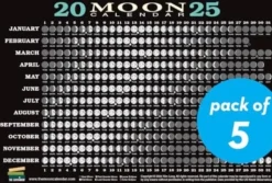 2025 Moon Calendar Card (5 pack): Lunar Phases, Eclipses, and More! (Other merchandise, Spansk) af Kim Long