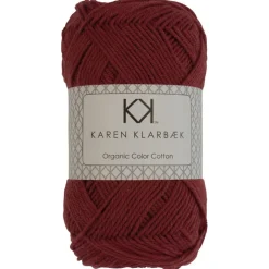8/4 Mørk murstensrød - KK Color Cotton økologisk bomuldsgarn fra Karen Klarbæk