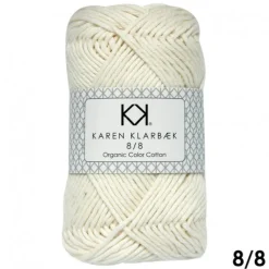 8/8 Nature White - KK Color Cotton økologisk bomuldsgarn fra Karen Klarbæk