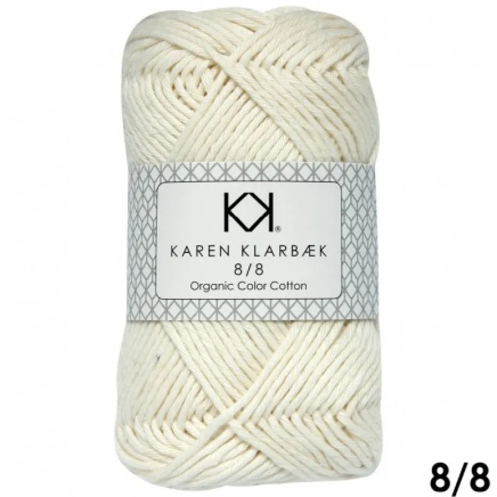 8/8 Nature White - KK Color Cotton økologisk bomuldsgarn fra Karen Klarbæk