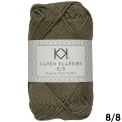 8/8 Olivengrøn - KK Color Cotton økologisk bomuldsgarn fra Karen Klarbæk