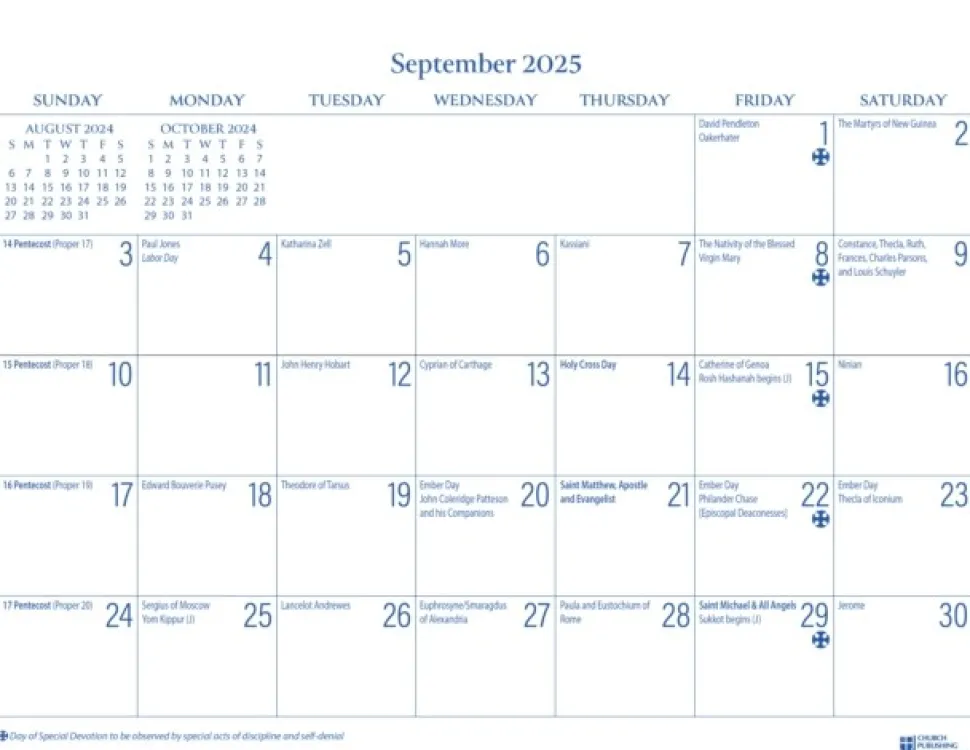 2025 Parish Wall Calendar: September 2024 through December 2025 (Kalender, Calendar, Engelsk)