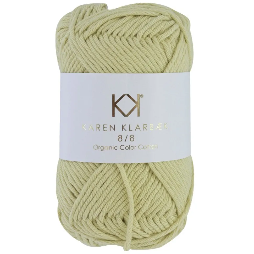 8/8 Pastel Yellow - KK Color Cotton økologisk bomuldsgarn fra Karen Klarbæk