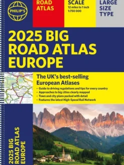2025 Philip's Big Road Atlas of Europe: (A3 Spiral Binding) (Bog, Spiral bound, Engelsk) af Philip's Maps