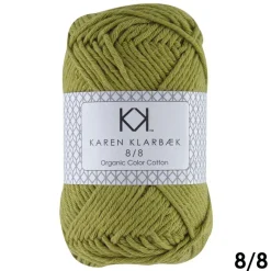 8/8 Sennepsfarvet - KK Color Cotton økologisk bomuldsgarn fra Karen Klarbæk