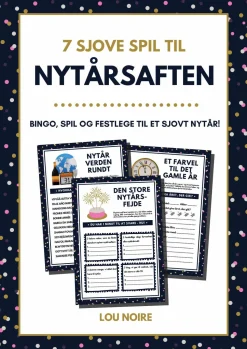 7 sjove spil til nytårsaften: Bingo, spil og festlege til et sjovt nytår! (Ebog, pdf, Dansk) af Lou Noire