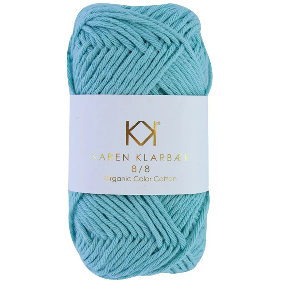 8/8 Turquoise - KK Color Cotton økologisk bomuldsgarn fra Karen Klarbæk