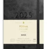 A6 Forma Deluxe ugekalender tværf. sort kunstskind 2025 (Kalender)