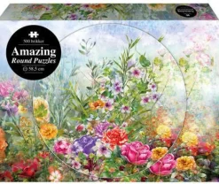 Amazing Puzzle - Round - Blomster (Spil)