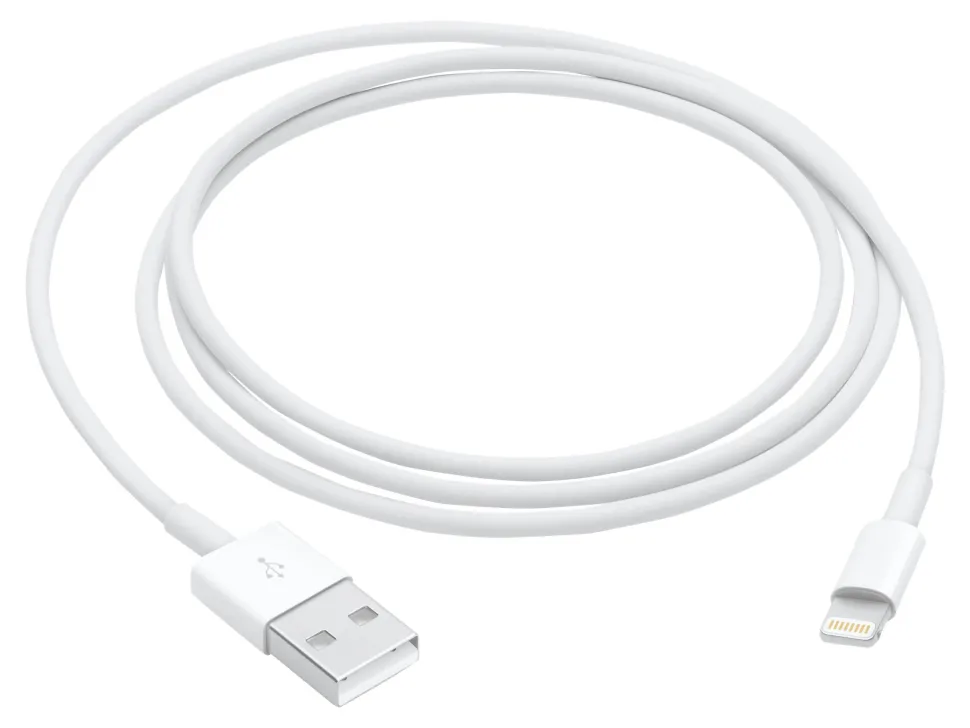 Apple Charging Cable USB-A to Lightning, White (1m) (Mobil- & tablet-tilbehør)