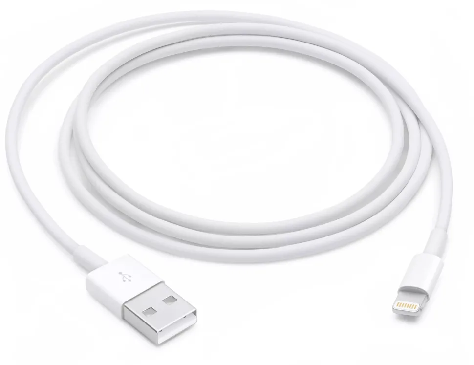 Apple Charging Cable USB-A to Lightning, White (2m) (Mobil- & tablet-tilbehør)