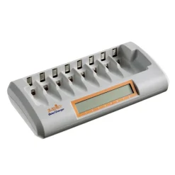 Batterioplader til 8 stk. AA eller AAA-batterier