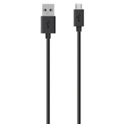 Belkin USB-A to MicroUSB, Black (2m) (Mobil- & tablet-tilbehør)