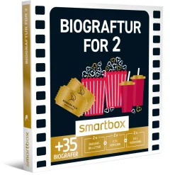 Biograftur for 2: 1 biograftur med snacks for 2 personer (Oplevelsesgave, Gavekort)