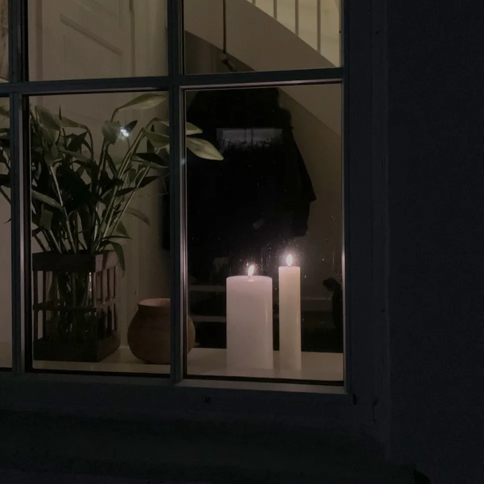 Bloklys (Ivory - 7 x 25 CM) (LED-lys)