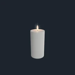 Bloklys udendørs (White - 7,8 x 12,7/18 CM) (LED-lys)