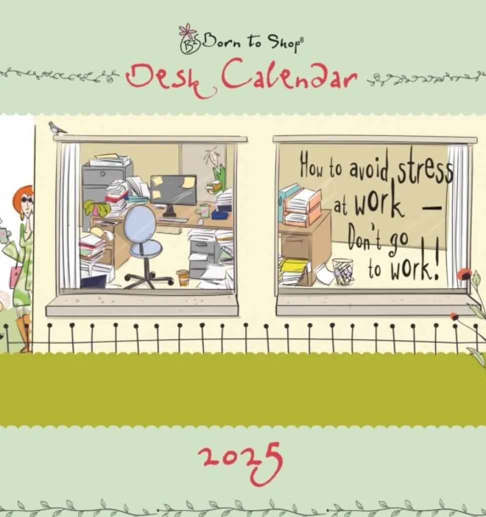 Born to Shop Easel Desk Calendar 2025 (Kalender, Calendar, Engelsk) af Portico Designs Ltd