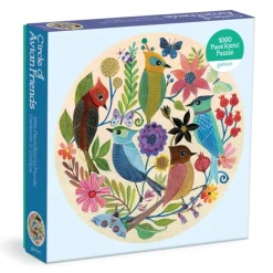 Circle of Avian Friends 1000 Piece Round Puzzle (Jigsaw, Engelsk) af Galison