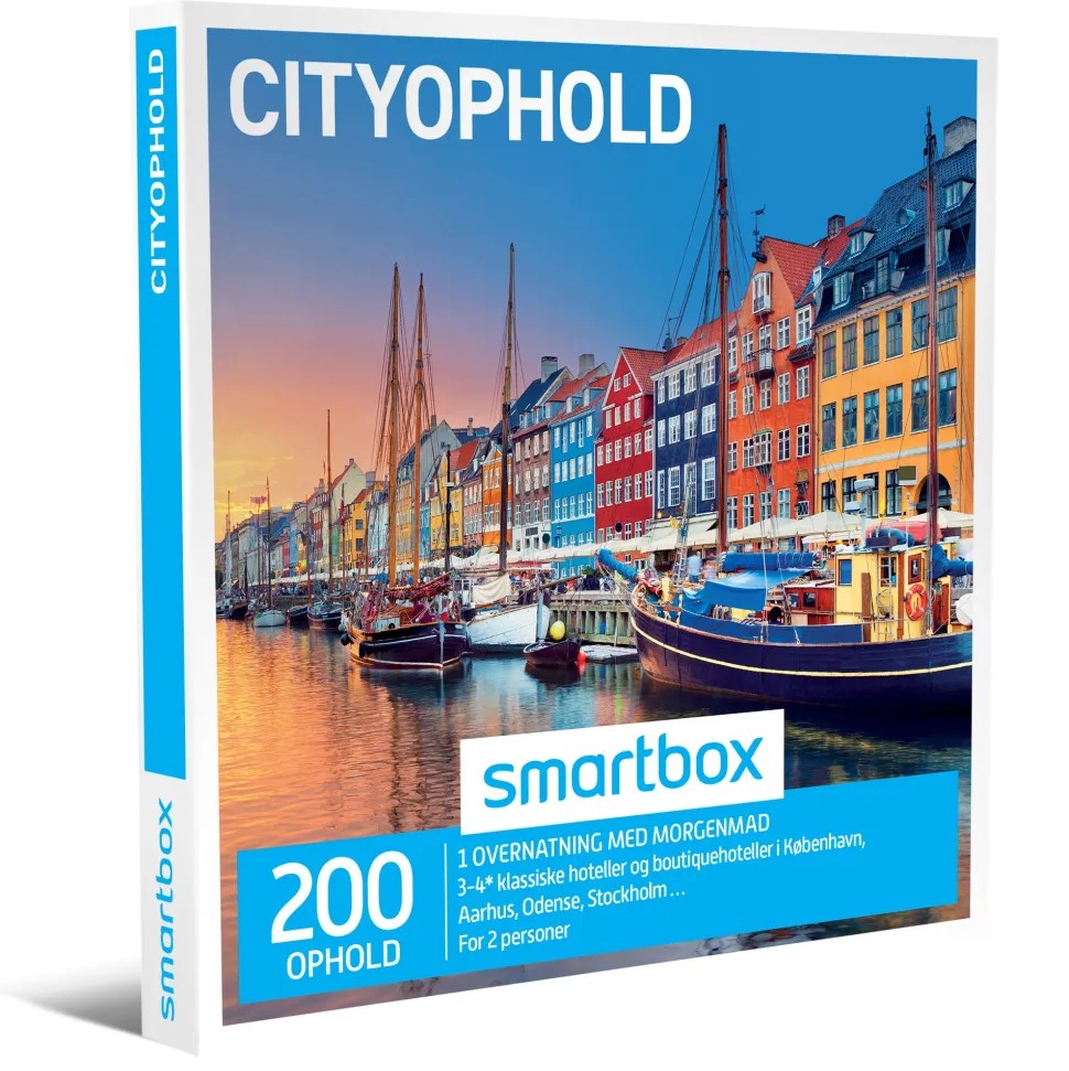 Cityophold: 1 overnatning med morgenmad for 2 personer (Oplevelsesgave, Gavekort)