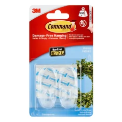 Command gennemsigtige mellemstore kroge med gennemsigtige st (Kontorartikler)