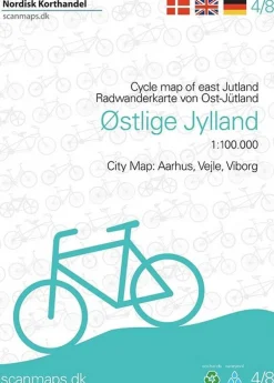 Cykelkort Østlige Jylland: Kort 4 (Kort falset lamineret, Dansk)