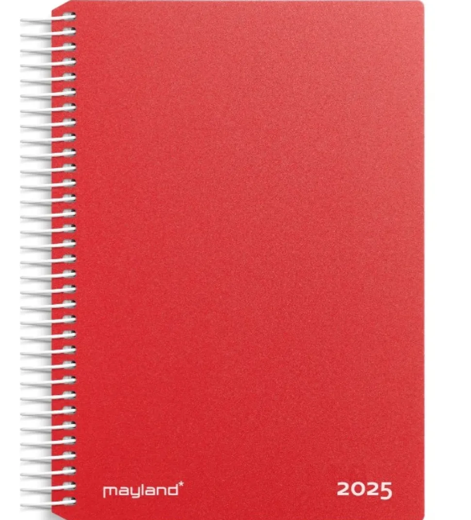 Dagkalender rød PP-plast 2025 (Kalender)