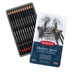 Derwent Graphic 6B - 4H - 12 Tegneblyanter (Skriveredskaber)