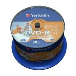 DVD-R 16x 4,7GB print. spindle BULK (50) (Data / lagring)