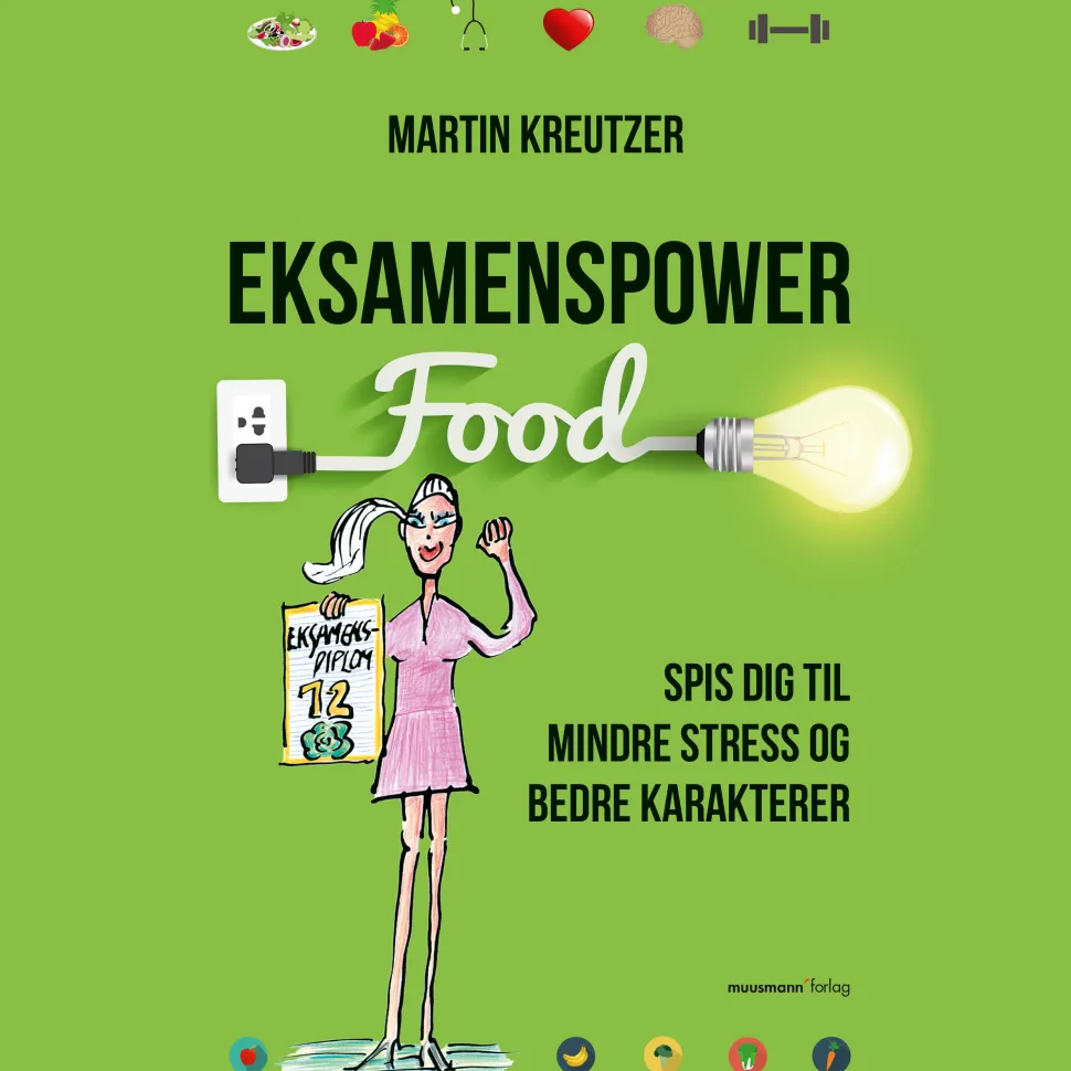Eksamenspower - Spis dig til mindre stress og bedre karakterer (Lydbog, zip_mp3, Dansk) af Martin Kreutzer