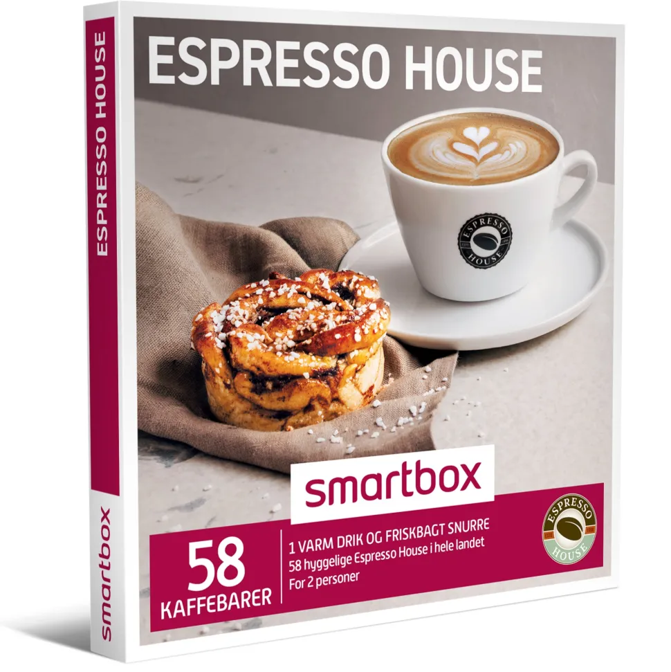 Espresso House: 1 varm drik og 1 snurre for 2 personer (Oplevelsesgave, Gavekort)