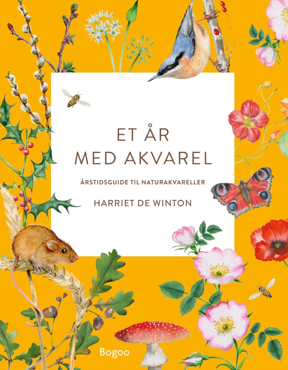 Et år med akvarel: Årstidsguide til naturakvareller (Bog, Hæftet, Dansk) af Harriet de Winton