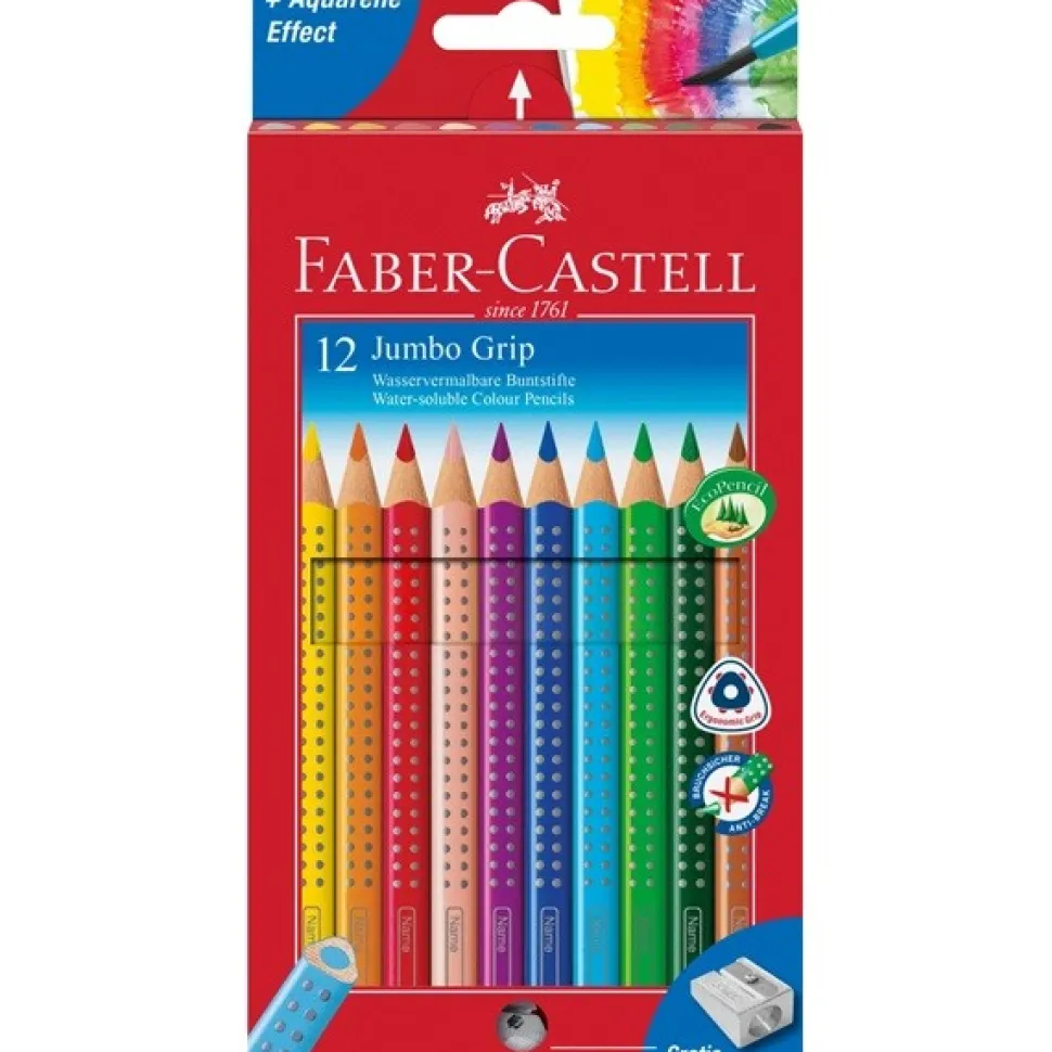 Faber-Castell Jumbo GRIP farveblyant 12 stk (Skriveredskaber)