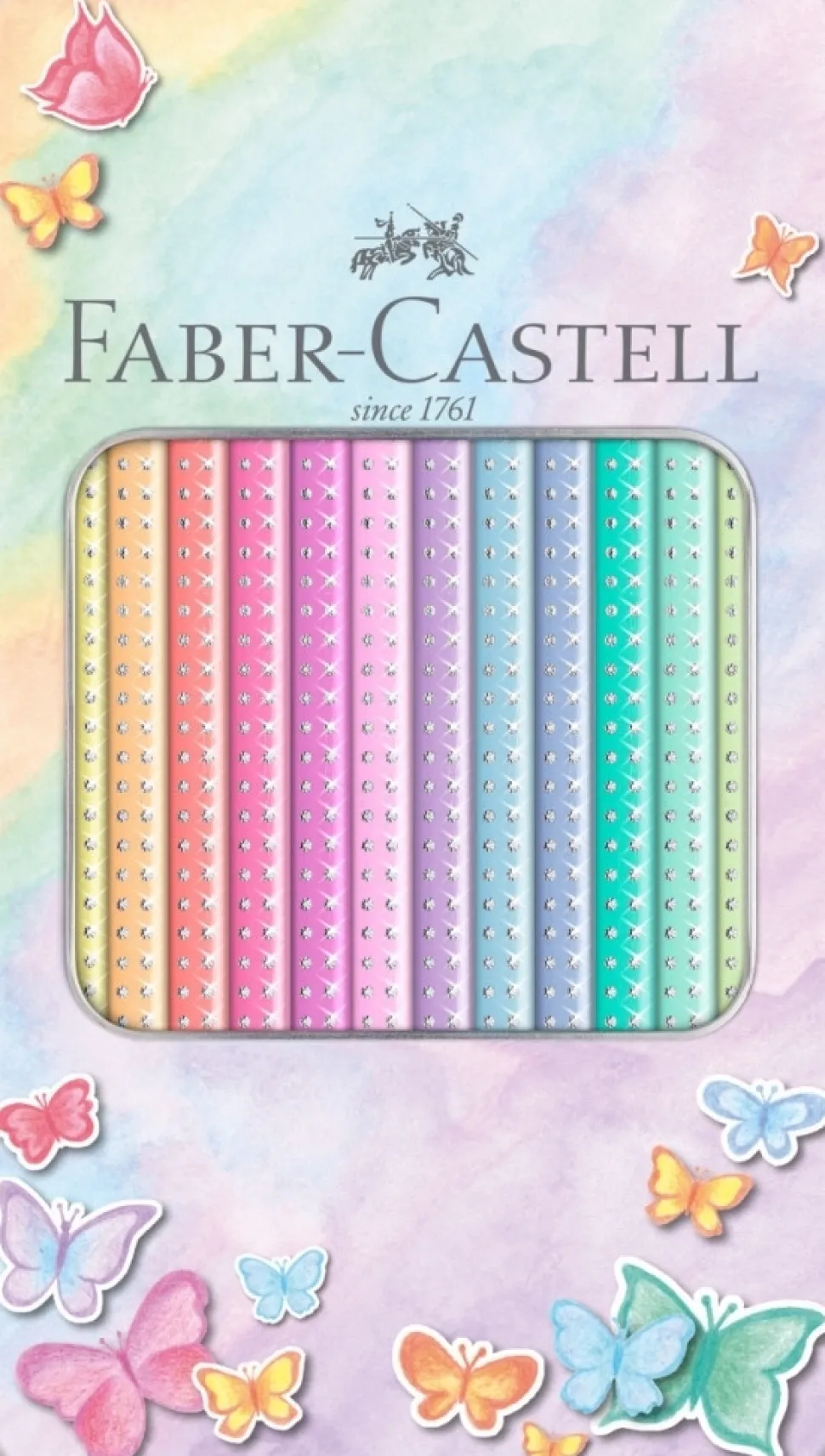 Faber-Castell sparkle pastel farveblyanter 12 stk (Skriveredskaber)