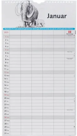 Familiekalender - Wild - 2025