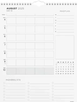 Familiekalender Ugeplan m. lister 2025 (Kalender)