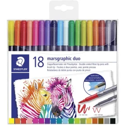 Fiberpen Marsgraphic Duo penseltusser (18) (Kontorartikler)