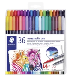 Fiberpen Marsgraphic Duo penseltusser (36) (Kontorartikler)