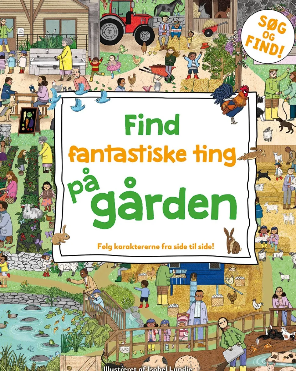 Find fantastiske ting på gården (Bog, Papbog, Dansk)